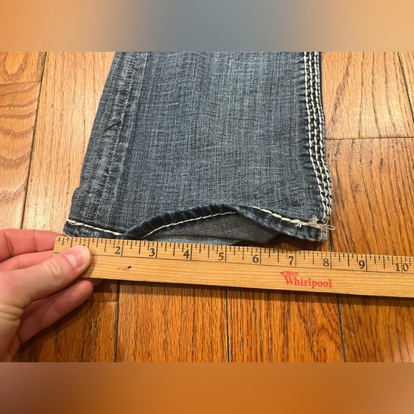 Rock Revival Jeans Blue Kai Boot Distressed Embellished Buckle Denim Womens 26 - Picture 9 of 11